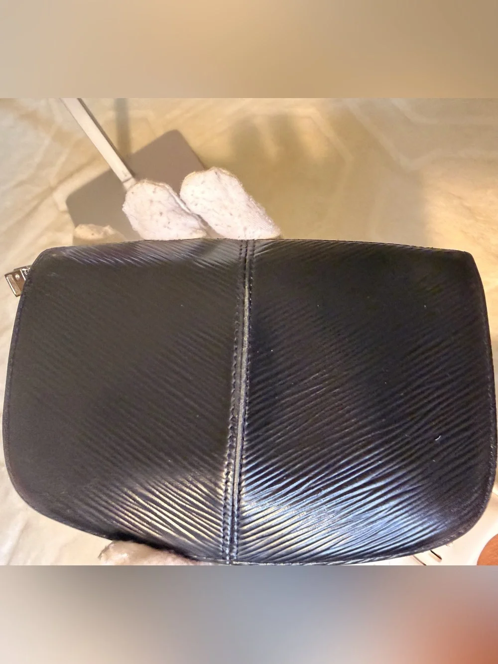 Louis Vuitton Demi-Lune Pochette in Black Epi Leather